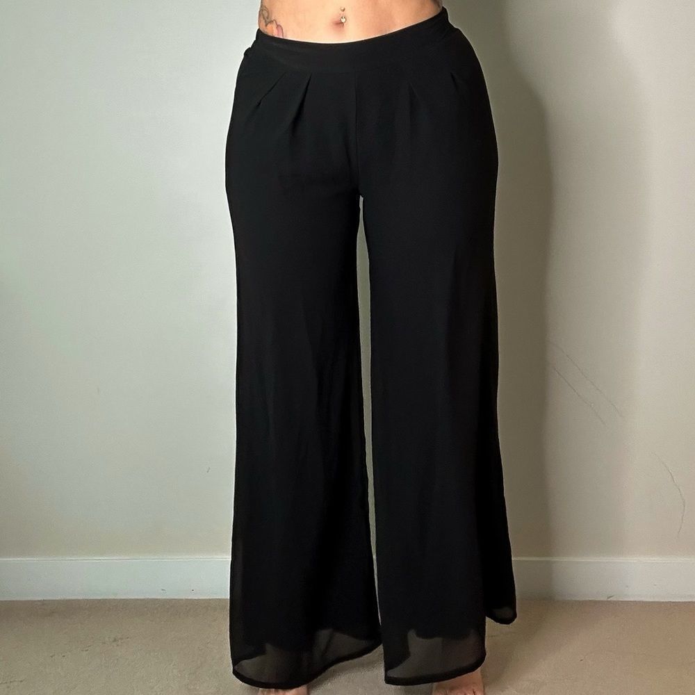 Wide leg black pants